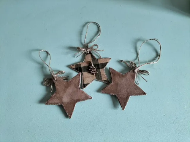 3 estrellas decorativas para árbol 