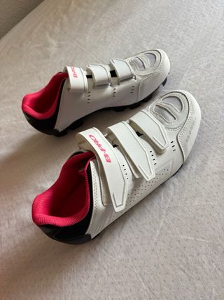 Zapatillas Ciclismo Mujer B- PRO Blancas