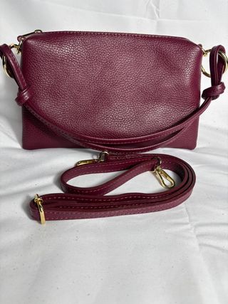 Borsetta vera pelle martellata bordeaux