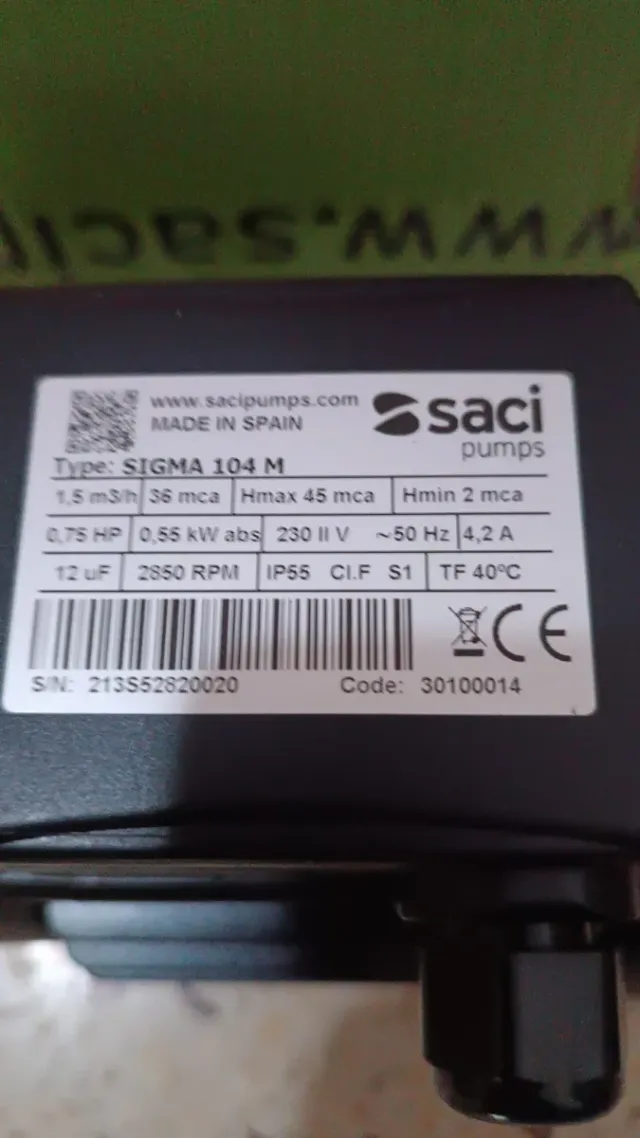 Bomba Saci Sigma 100 Multicelular