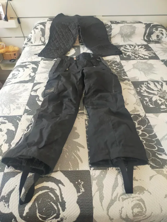 Pantalones Quad/Ski Impermeables Forro Negro
