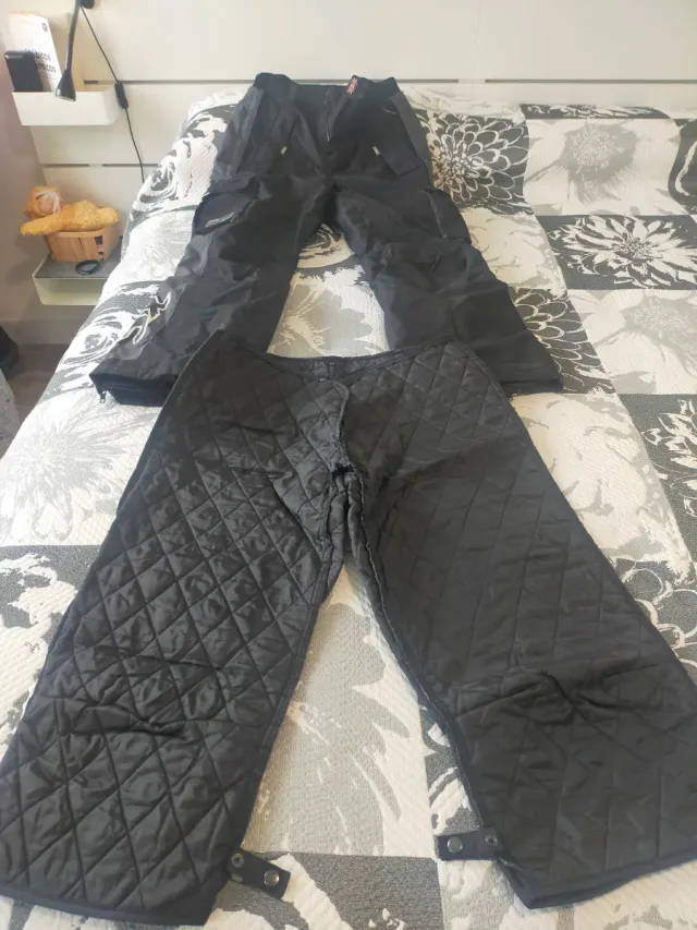 Pantalones Quad/Ski Impermeables Forro Negro