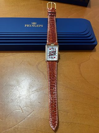 Orologio Pryngeps Vintage Pelle Marrone Oro