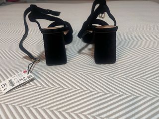 Sandalias tacón negras talla 38