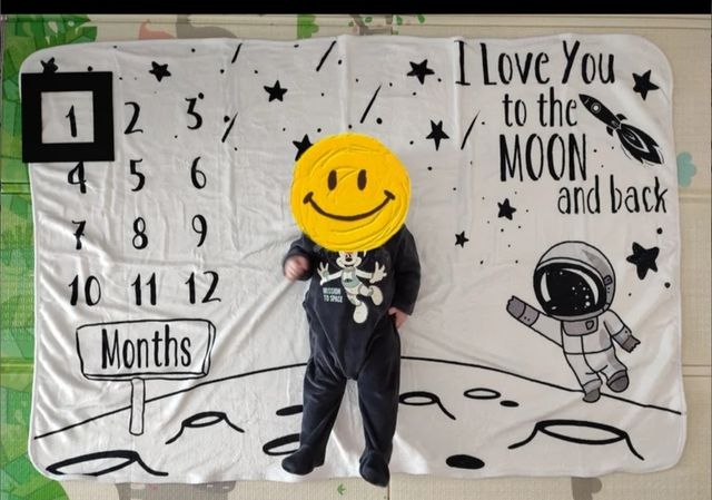 Manta Meses Bebé Luna Astronauta