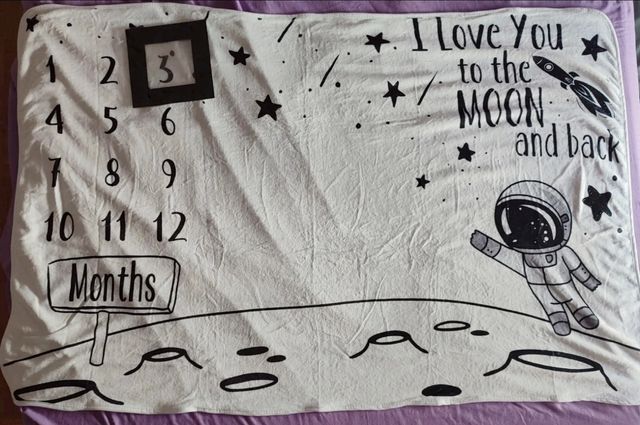 Manta Meses Bebé Luna Astronauta