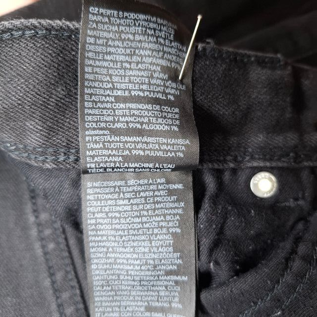 Jeans Slim H&M Negros Talla 30 Hombre