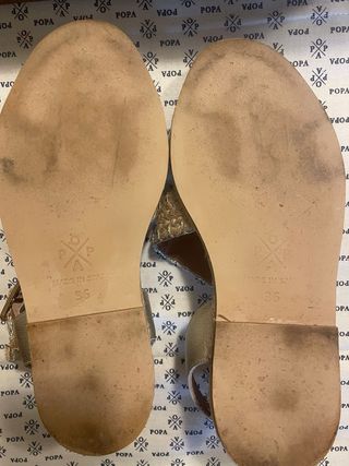 Sandalias POPA Beige y Dorado