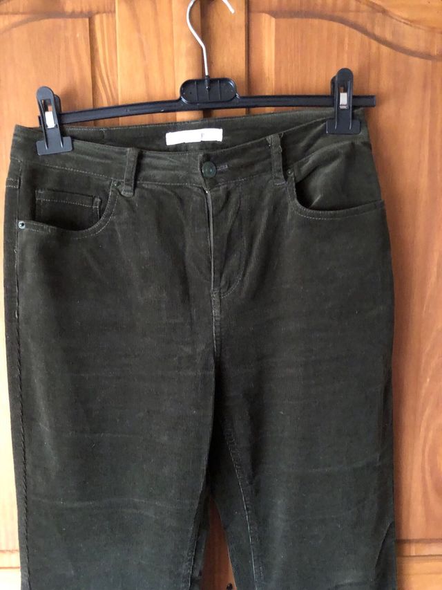 Pantalón pana acampanado Springfield verde Kaki