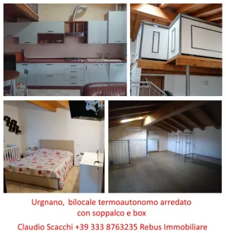 Bilocale con soppalco e box a Urgnano