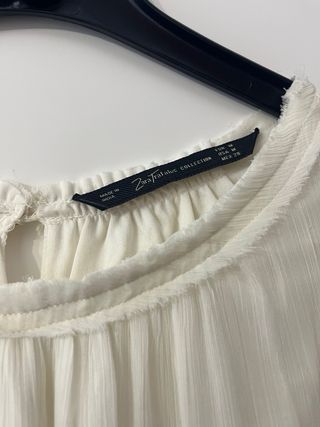 Vestido Zara blanco con forroT.M