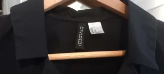 Vestido camisa negro cremallera talla 44