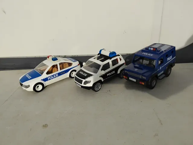 Coches Policía Playmobil (3 uds)