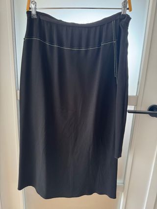 Falda asimétrica Zara negra