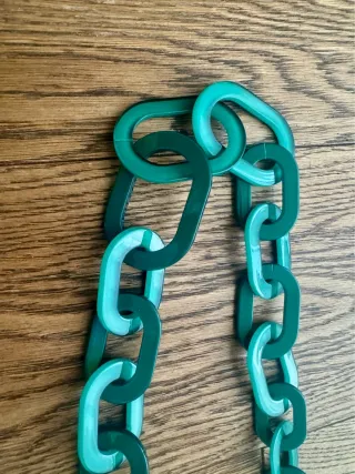 Collana catena maglie lunghe verde