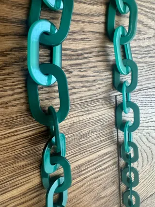 Collana catena maglie lunghe verde