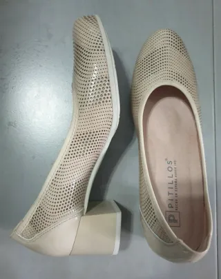 Zapatos Pitillos Beige Talla 38