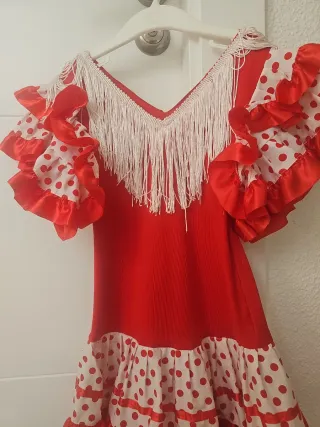 Vestido niña gitana volantes lunares 