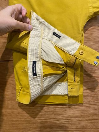 Pantalón Massimo Dutti Mostaza Talla 40