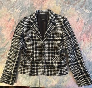 Blazer Zara Blanco y Negro