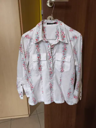 Camicia donna fantasia floreale taglia M