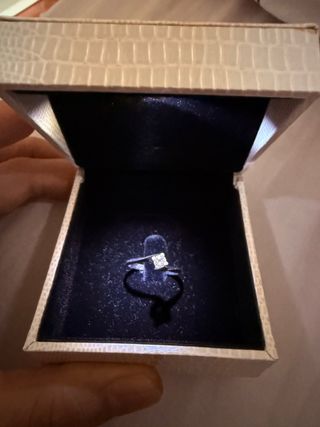 Anello Solitario Oro 18k Diamante 0,12ct