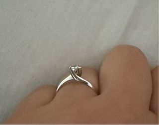 Anello Solitario Oro 18k Diamante 0,12ct