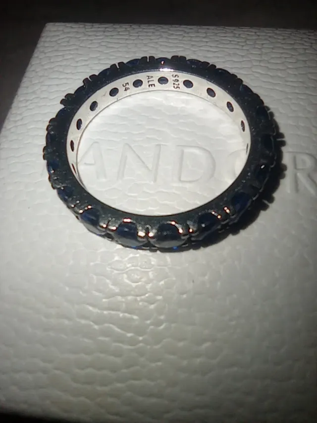 Anillo de plata Pandora Eternity Azul