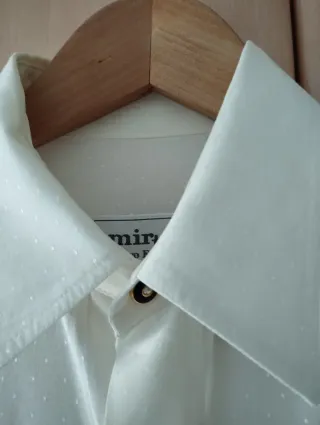 Camisa Mirto marfil manga larga