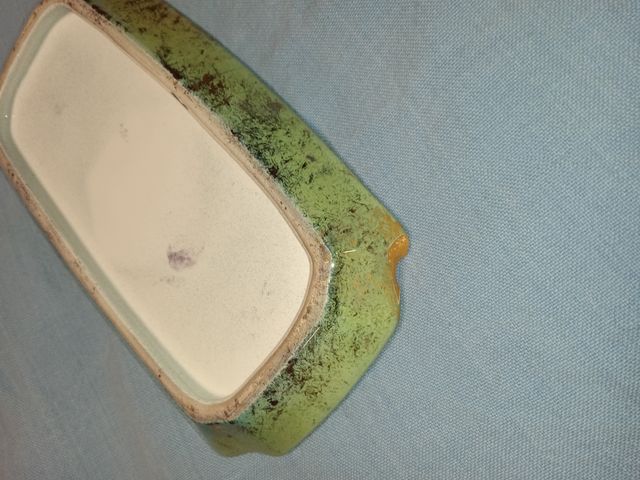 Set toeletta vintage verde e oro