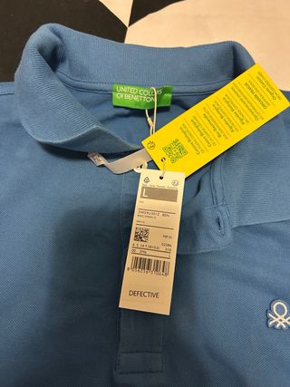 Polo Benetton Hombre Talla L Azul