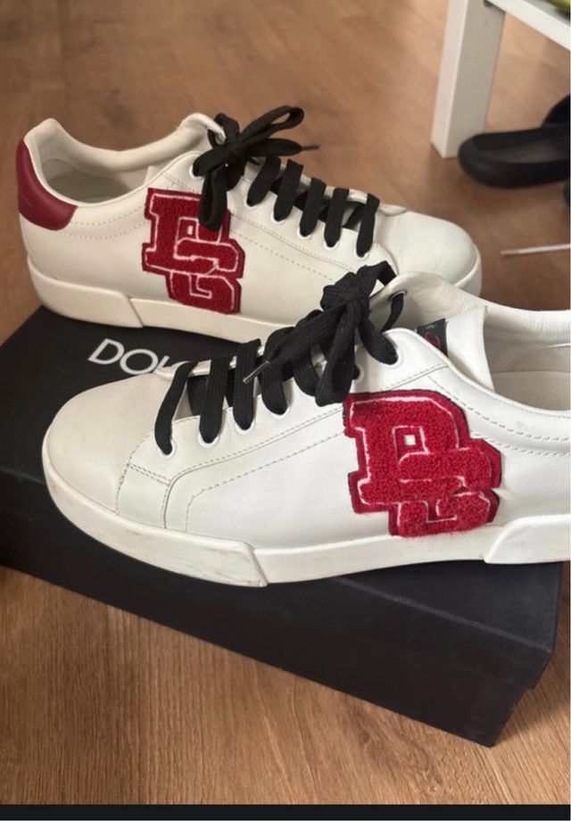 Zapatillas Dolce & Gabbana blancas y rojas