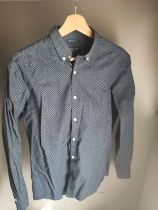 Camisa Zara Man Azul Estampada