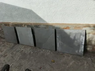 Losa piedra jardín 4 uds