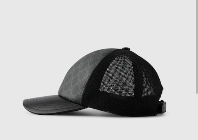 Gorra Gucci Negra y Gris con Ticket