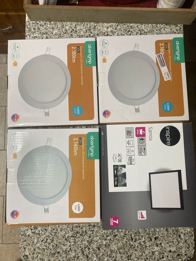 Set di 4 lampade da soffitto LED Alverlamp 20W