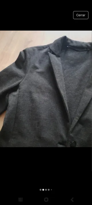 Americana Blazer gris mujer T S 36