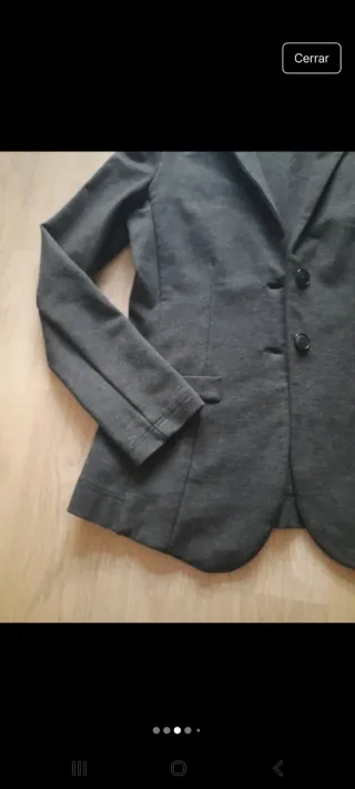 Americana Blazer gris mujer T S 36
