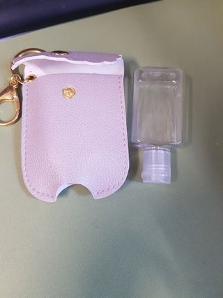 Portachiavi porta gel mani beige