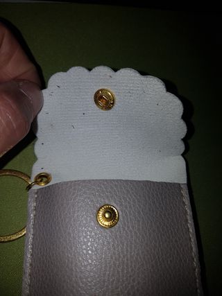 Portachiavi porta gel mani beige