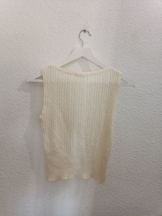 Chaleco Mango punto trenzado