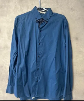 Camicia sartoria uomo blu