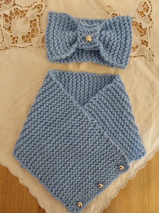 Coordinato scaldacollo e fascia capelli 