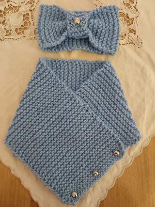 Coordinato scaldacollo e fascia capelli 