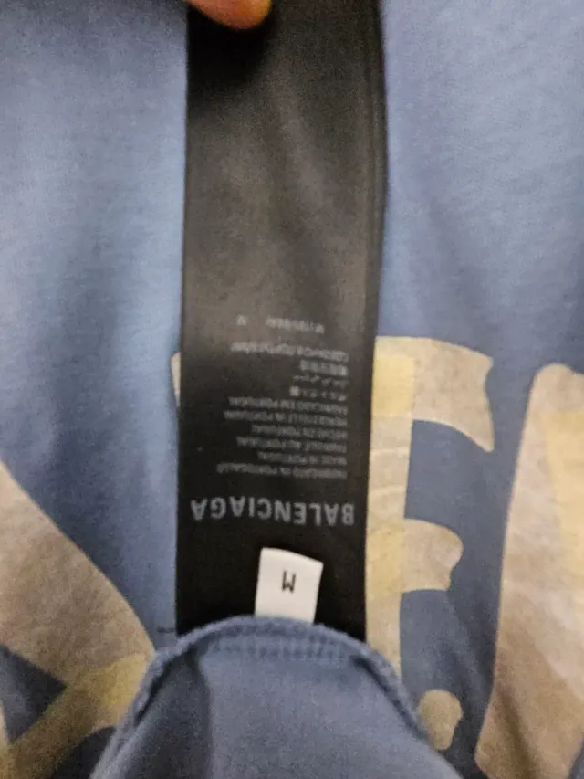 Camiseta Balenciaga Tape Type Azul Talla M