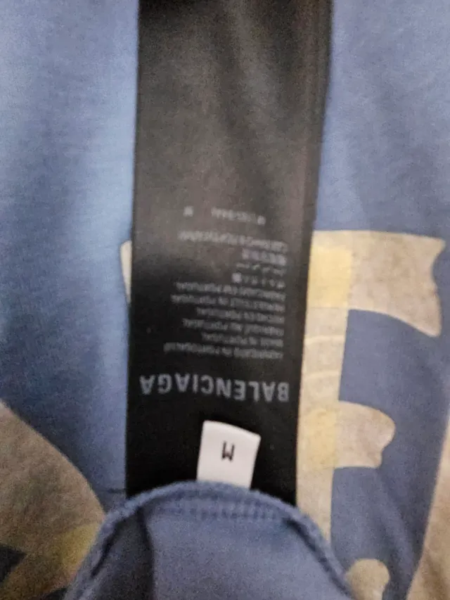 Camiseta Balenciaga Tape Type Azul Talla M