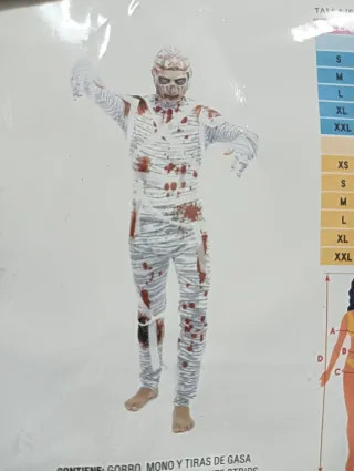 Disfraz Momia Sangrienta Talla S