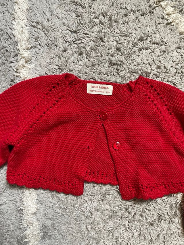 Chaqueta torera nueva Neck&Neck 9-12 meses roja