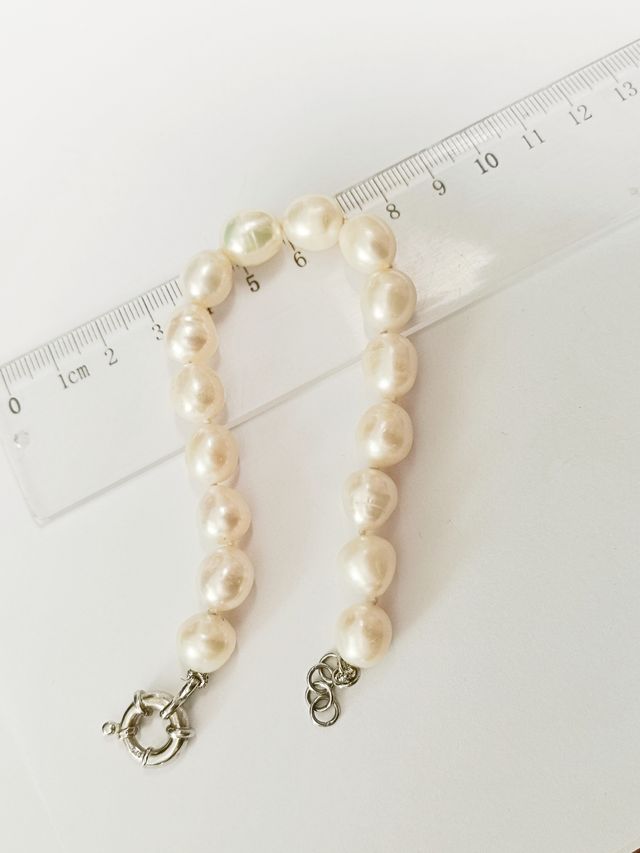 Pulsera Plata Perlas Cultivadas 8mm 20-22cm
