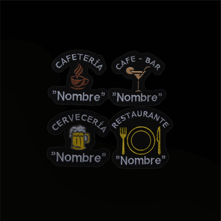 Parches Bordados Personalizados (Logo + nombre)